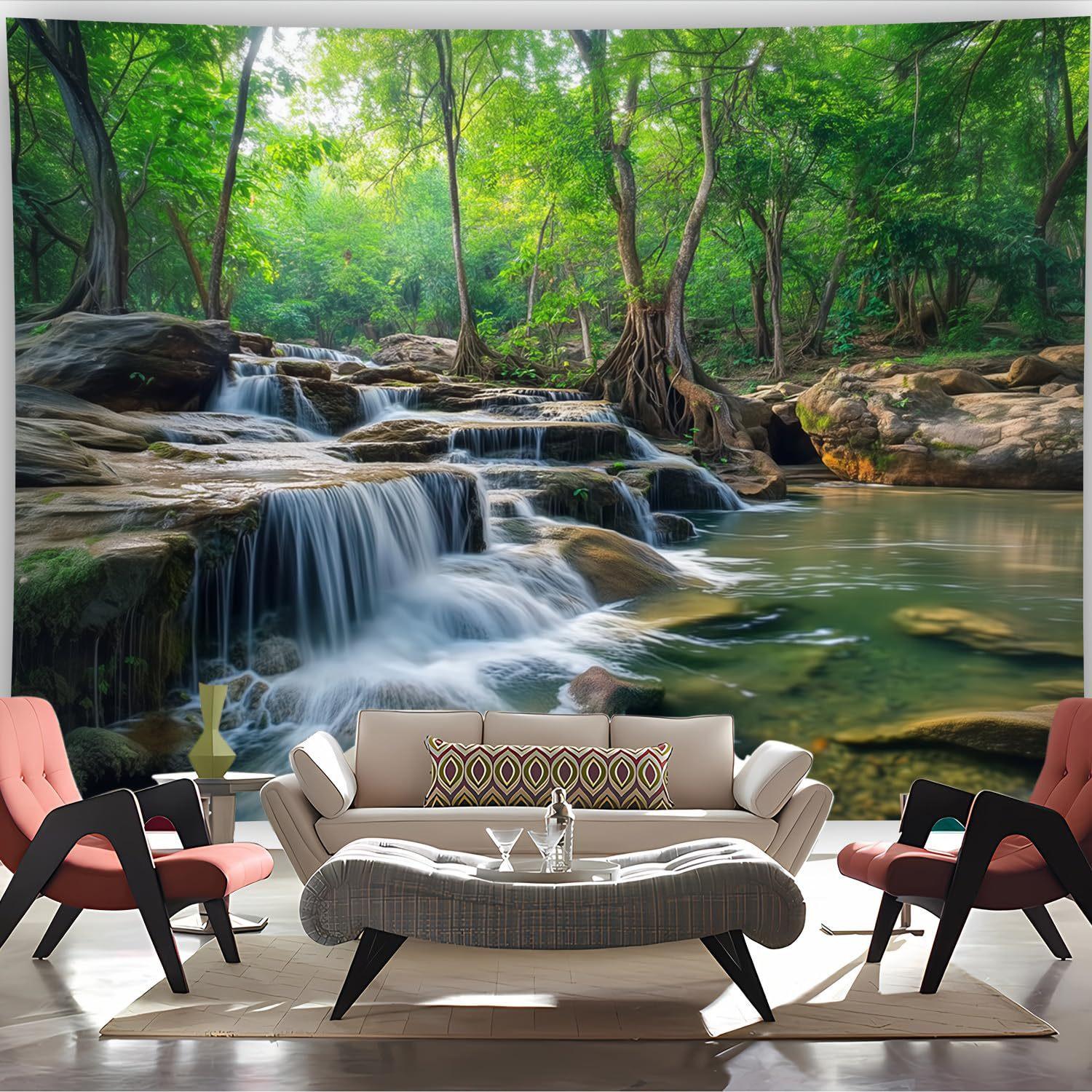 Forest Trees Tapestry 75x100 чёрный