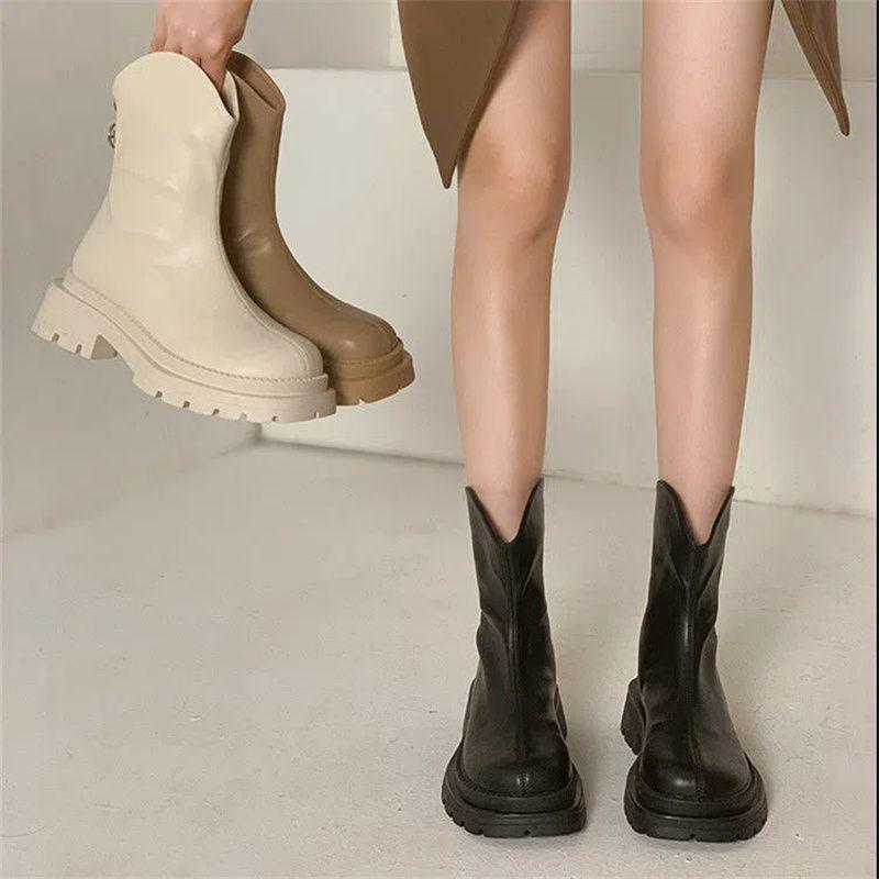 Super fire Internet celebrity platform Martin boots women's 2025 new British style short boots women's boots tide increase medium boots women