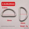 Metal D-Ring Buckle for Pet Webbing and Accessories