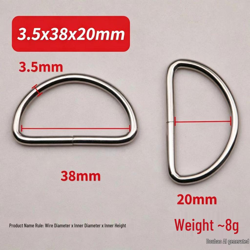 Metal D-Ring Buckle for Pet Webbing and Accessories