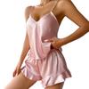 Danny Lin Women's Sexy Ice Silk Pajama Set - Camisole & Shorts, Summer Home Wear