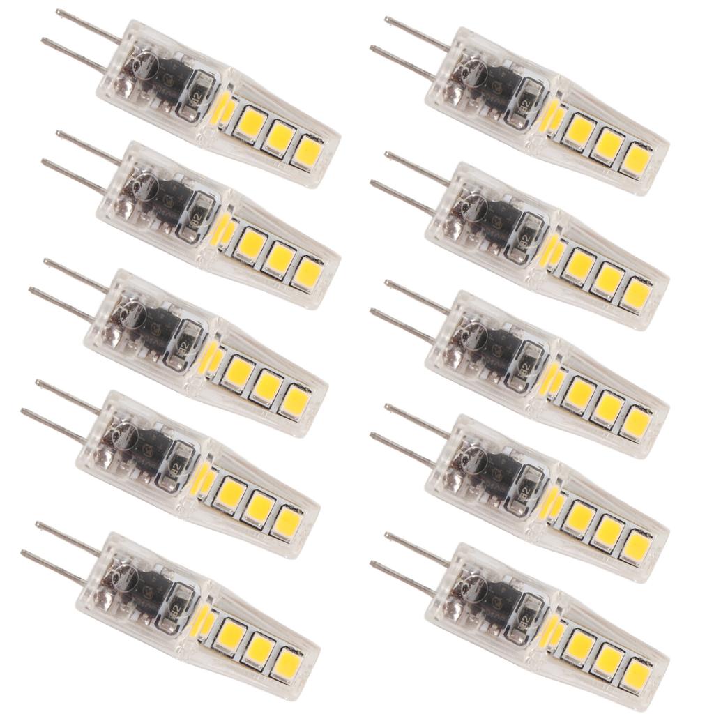 10Pcs G4 8LED Light 2835 Lamp Chips 2W 360 Angle PC Lamp Bulb for Home Office 220V