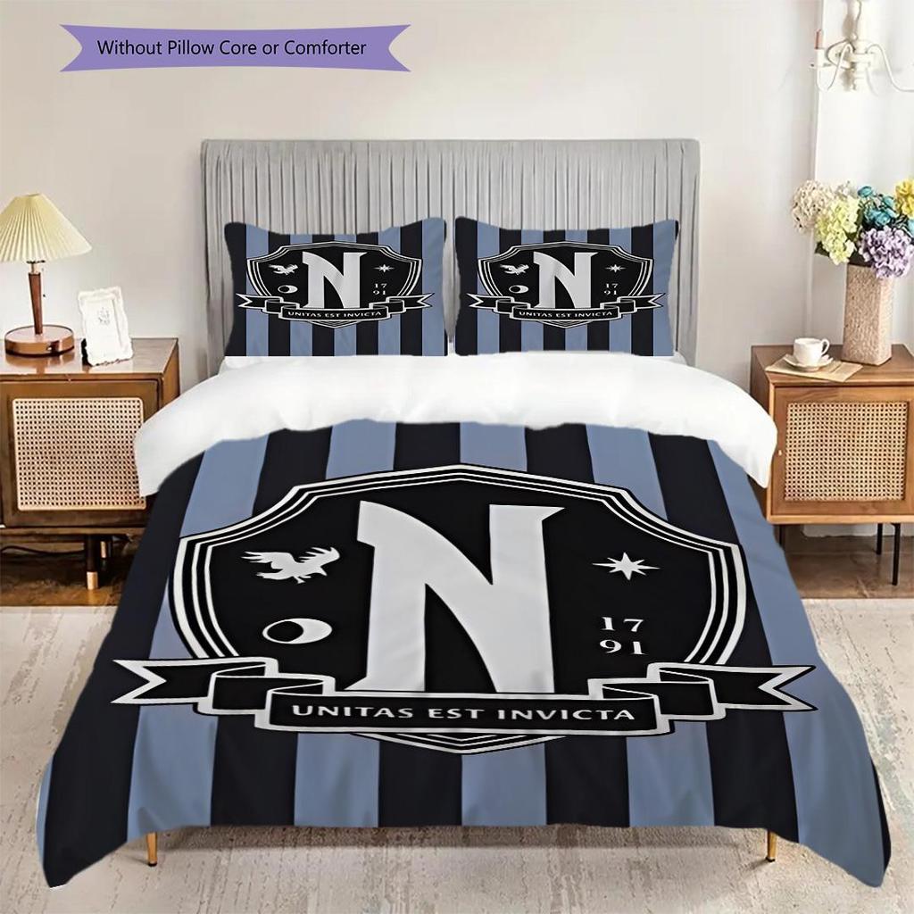 Midnight Whispers Shadows Three-piece set (1 * duvet cover + 2 * pillowcase, without core) 2D Flat Duvet cover and pillowcase Soft and comfortable