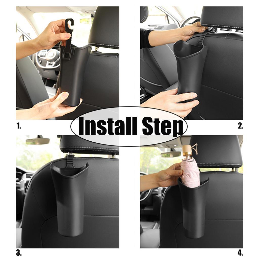 Muliti-function Car Storage Holder with Car Seat Back Hook for Umbrella Garbage Storage Box Car Garbage Can Cup Holder Wholesale