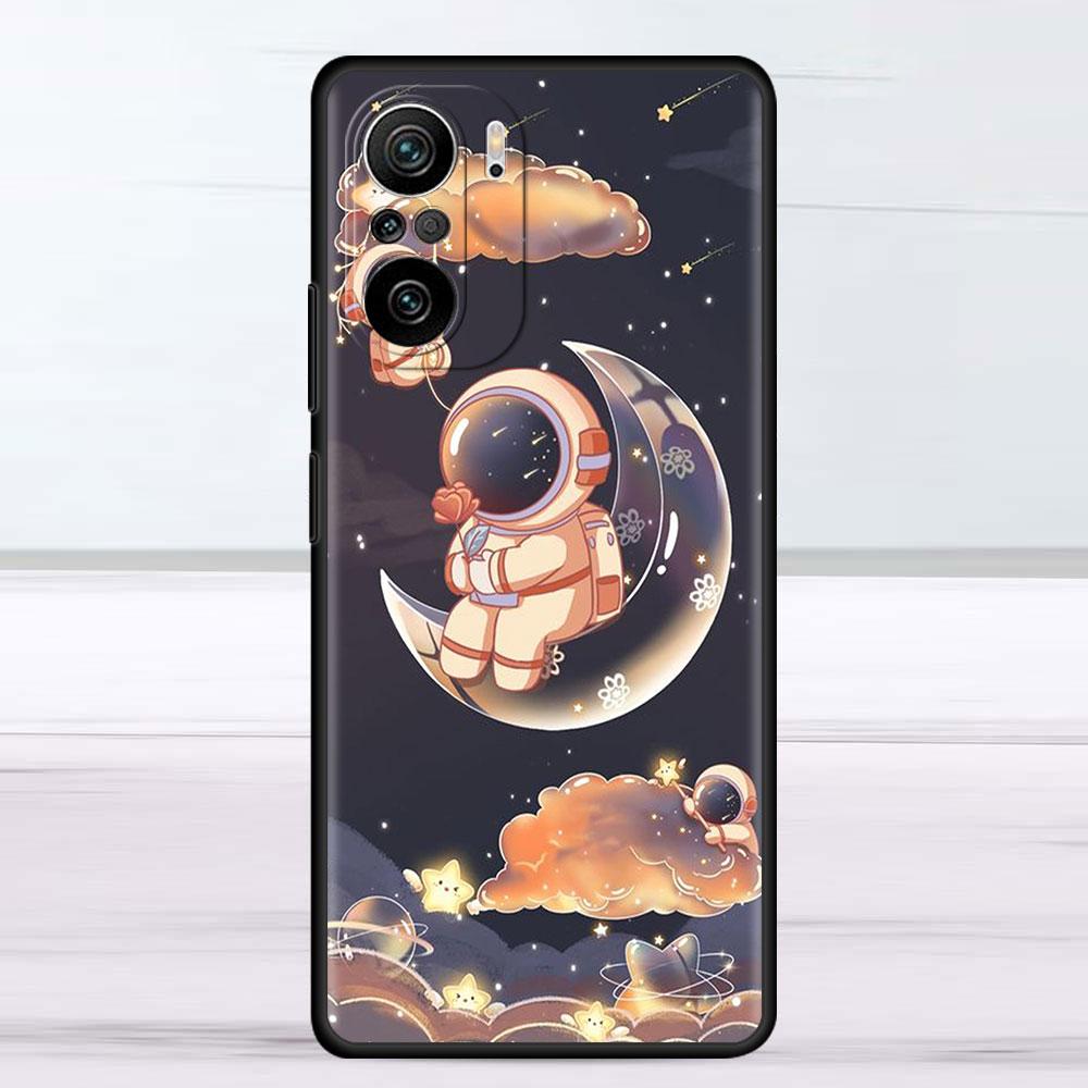 

Чехол для Xiaomi Redmi Note 11 9S 10 9 8 7 9A 9C 9i K40 8T 10C 9T K50 силиконовый чехол Astronaut Light Redmi K40 Pro
