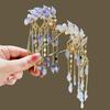 Gradient Flower Hairpin For Women Light Luxury Elegant Tassel Hair Stick Glitter Pearl Jewelry Hair Accessories Girls Gift 1pc