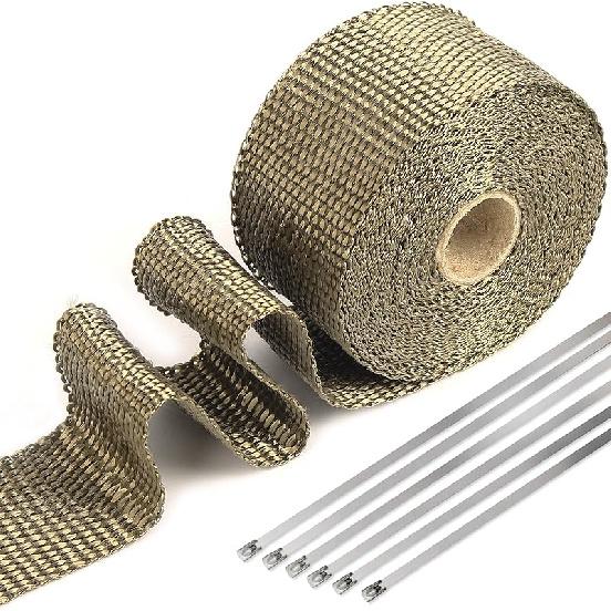 Exhaust Heat Wrap Tape, 2" X 20' Heat Shield Tape, Black