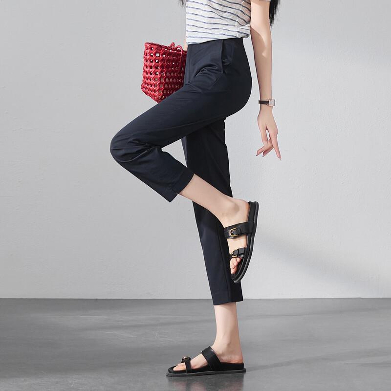 SOFSIL 2026 Summer Women s Lightweight Breathable Cropped Slit Pants 29/XL