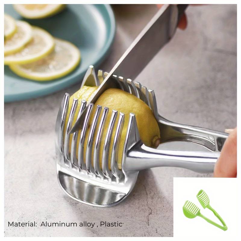 Handlicher Tomatenschneider Zitronenschneider Schneidehilfe Schneidehalter Küchenhelfer