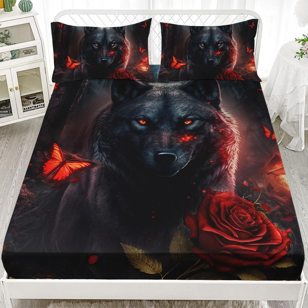 Animal Pattern Mattress Three-Piece Digital Printing Bedding Set, Mattress Three-Piece Set For Children And Adults