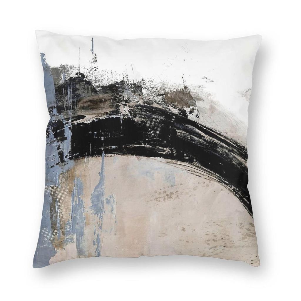 Neutral Abstract Pillowcase Polyester Linen Velvet Printed Zip Decorative Throw Pillow Case Car Cushion Case