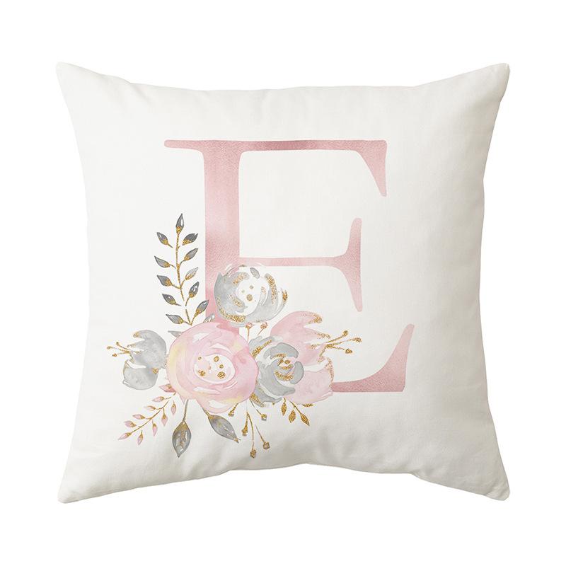 26 Letter Printed Cushion Cover Modern Simple Home Sofa Decoration Cushion Cover Bedroom Cushion Cover