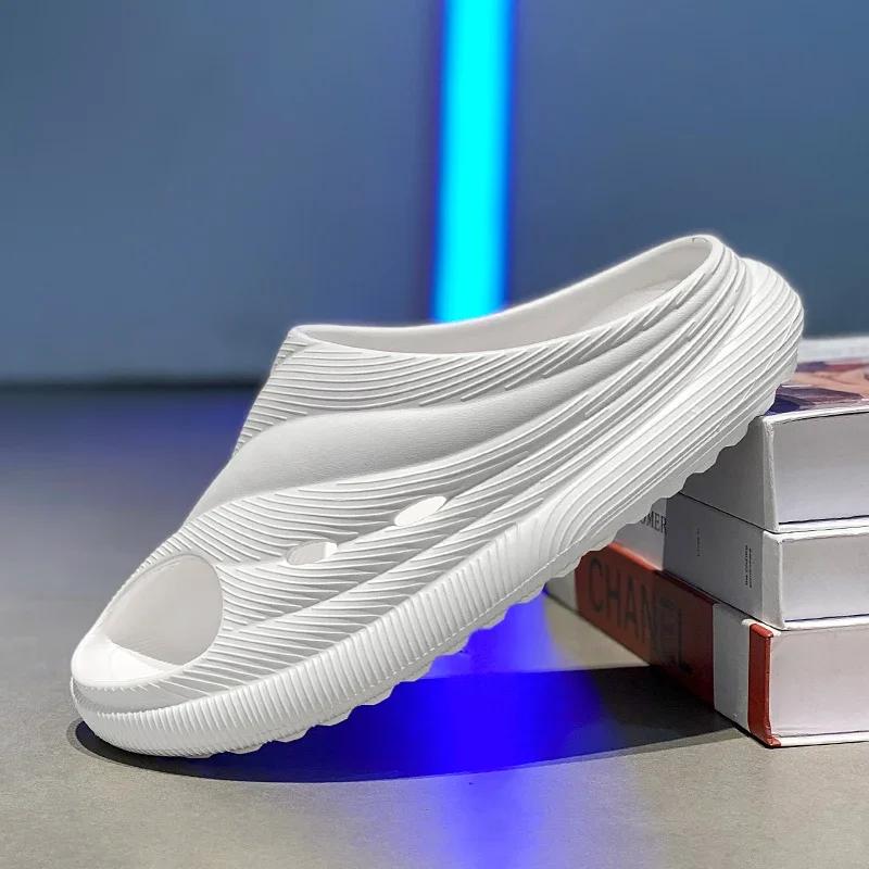 Klapki Męskie 2024 Męskie Sandały ze Skóry Naturalnej Męskie Letnie Kapcie Do Chodzenia po Domu Klapki Męskie Luksus 2024