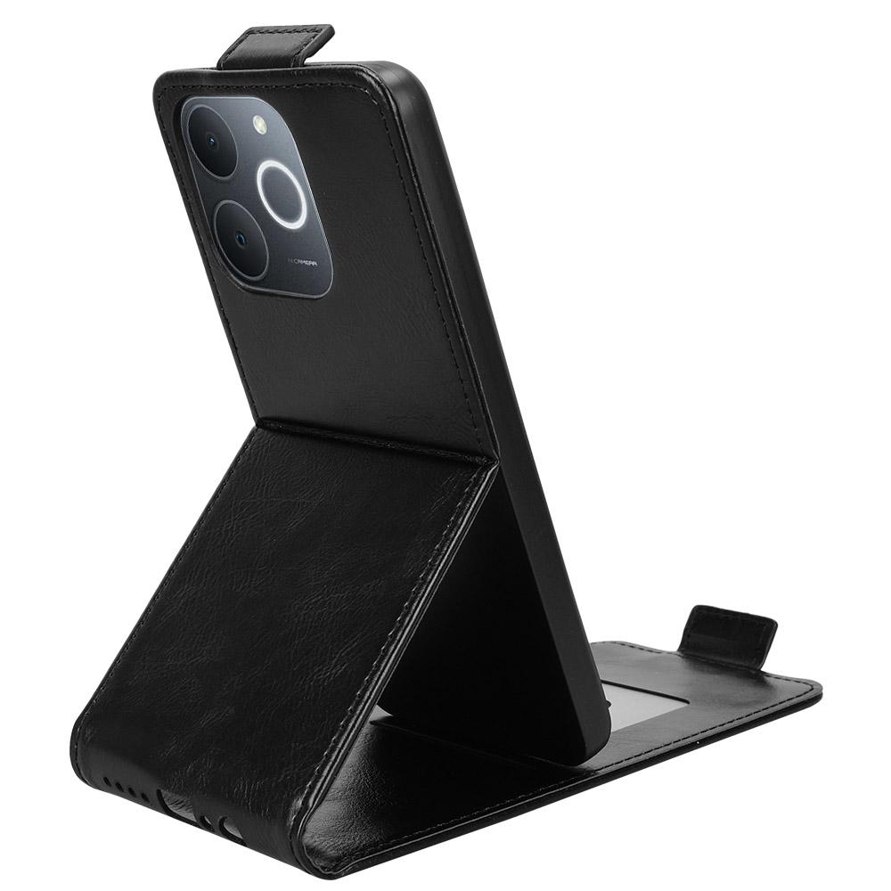 Stojanové pouzdro pro Realme Narzo 80 Lite 4G/C71 4G (Indie)/Poznámka 70T 4G Magnetická spona Vertikální vyklápěcí kožený kryt na telefon s držákem na karty