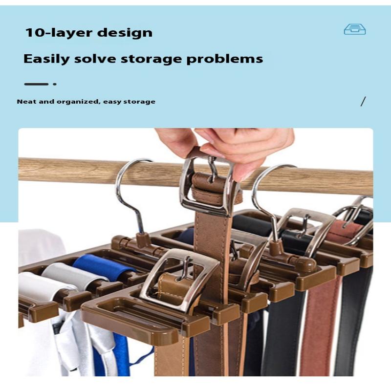 Tie Belt Hanger Wardrobe Belt Rotating Organizer Rack Multifuctional Scarf Hanger Home Closet Storage Holder Accessories