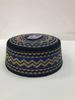 Men's Autumn/Winter Warm Black Flat Top Round Brim Hat