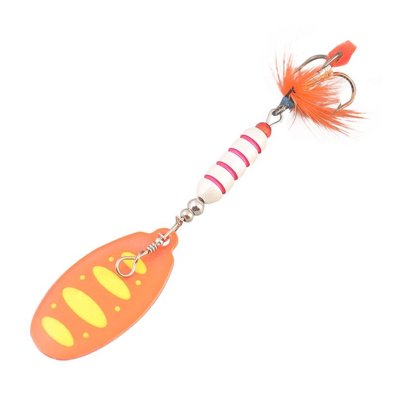 7.5g Inline Spinner Lure Artificial Hard Saltwater Fish Hook Bait Fishing Spinner Bait Metal River Lake Stream
