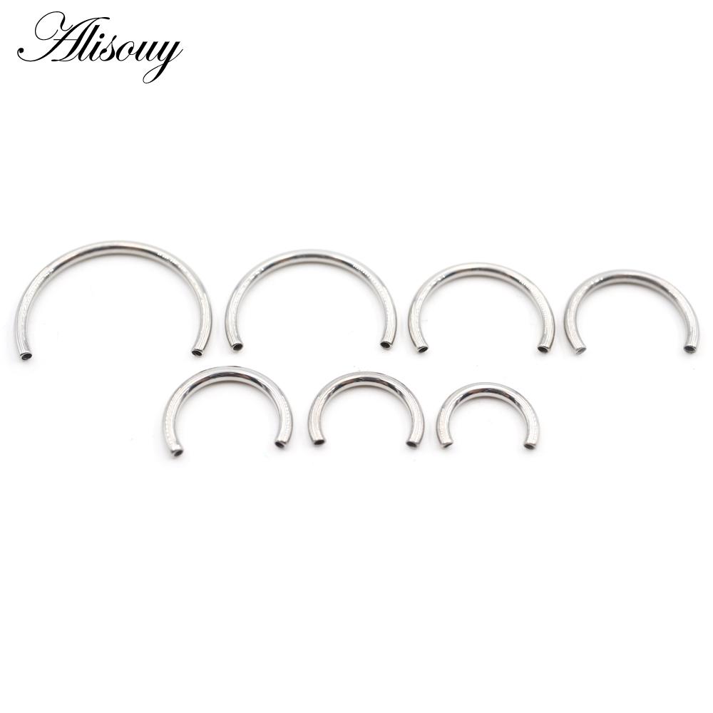 Alisouy 1PC Titanium Internally Thread Horseshoe C-shaped Replacement Accessories   Nose Ring Earring Piercing Body Jewelry