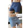 2pcs Male Arrow Pants Men Cotton Plaid Boxers Shorts Loose Mid-Waisted Men's Plus Size Underwear Homewear Comfortable Panties