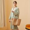 2024 Genuine Leather Women's Tote: Large Capacity Summer Handbag for Work and Commute.