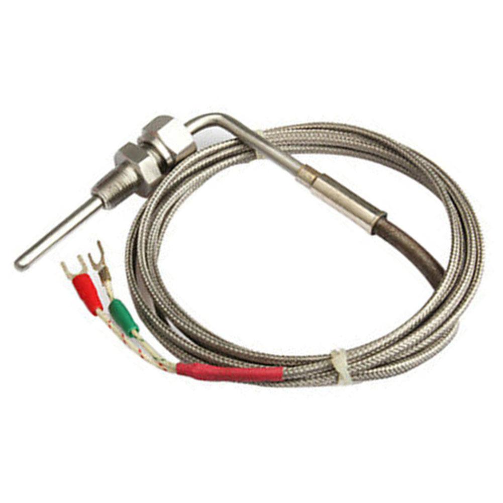 EGT K Type Thermocouple Temperature Sensor Probe For Temperature Controller Stainless Steel 1/8" NPT Thread 1200°C 2m Cable