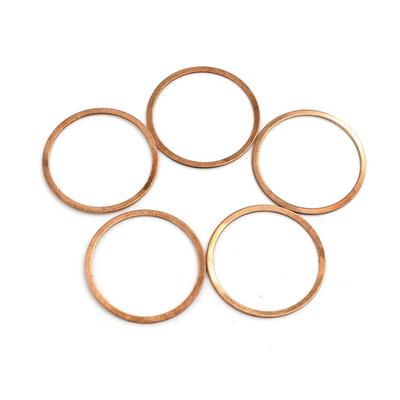 Copper Washer Flat Seal Gasket Ring Fittings, Inner Diameter 1.6 Inches (40 Mm), Pack of 5
