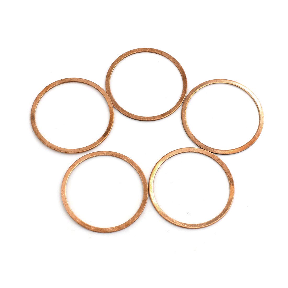 

uxcell Copper Washer Flat Seal Gasket Ring Fittings, Inner Diameter 1.6 inches (40 mm), Pack of 5