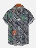 Cute Cartoon Animal Graphic 3d Print Shirts For Men Fashion Hawaiian Shirt Beach Blouses Short Sleeve Vocation Lapel Shirt Boy