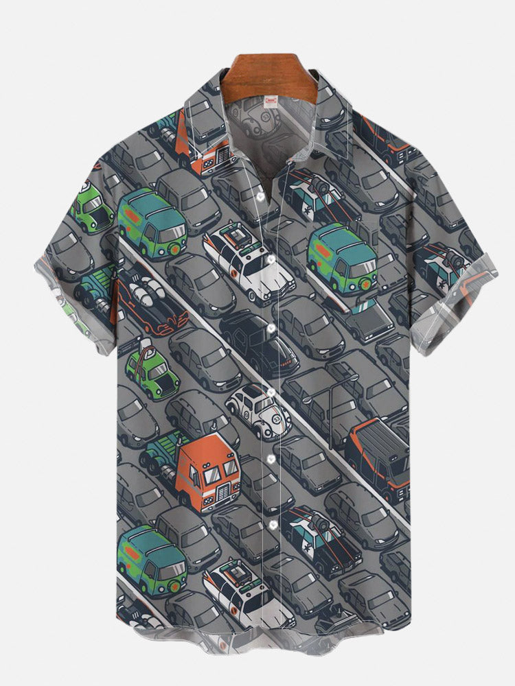 Cute Cartoon Animal Graphic 3d Print Shirts For Men Fashion Hawaiian Shirt Beach Blouses Short Sleeve Vocation Lapel Shirt Boy