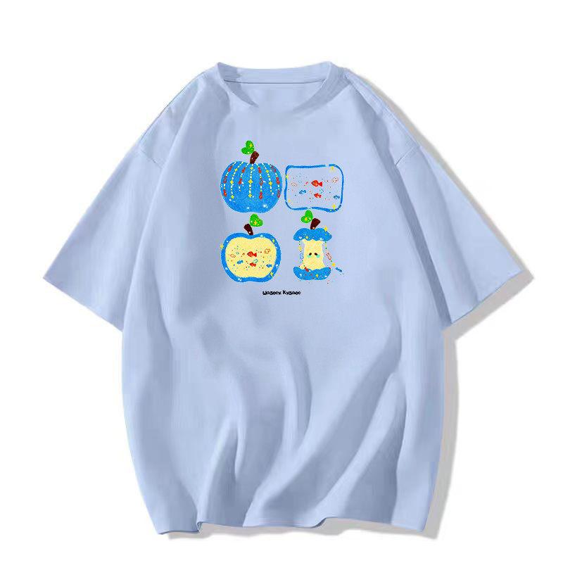 Milk Yellow Cotton Short-sleeved T-shirt Women's New Summer American Loose Niche Design Half-sleeved Top Ins