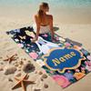 Custom Name Princess Garden Stylish Digital Printing Beach Towel Quick‑Drying Absorbent Blanket for Beach Pool Gym Travel