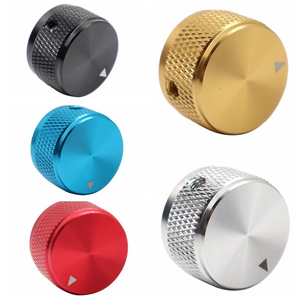 Aluminium Potentiometer Knobs 6mm Metal Pot Guitar Knobs with Indicator and Set Screw for Guitar/Bass/Audio Equipments