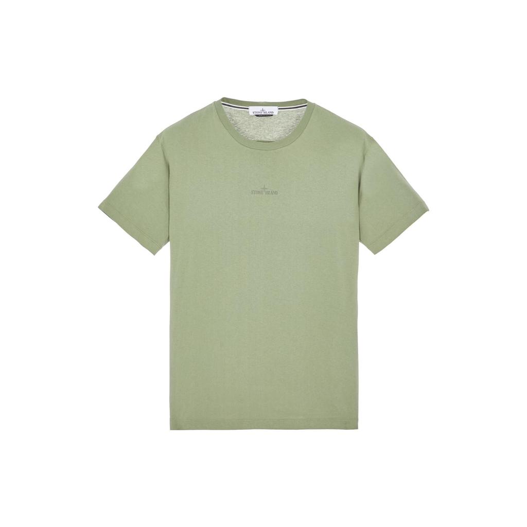 Stone Island Ss23 Letter Print Crew Neck Short Sleeve T-Shirt Men Tops Gray-Green 78152NS94-V0055
