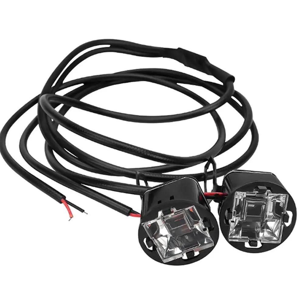 

Motorcycle Mirror Lights,square 2led Flashers,pair Flashing Strobe For Motorcycle & Electric Bike Rearview Mirror,safety Wa S6p5