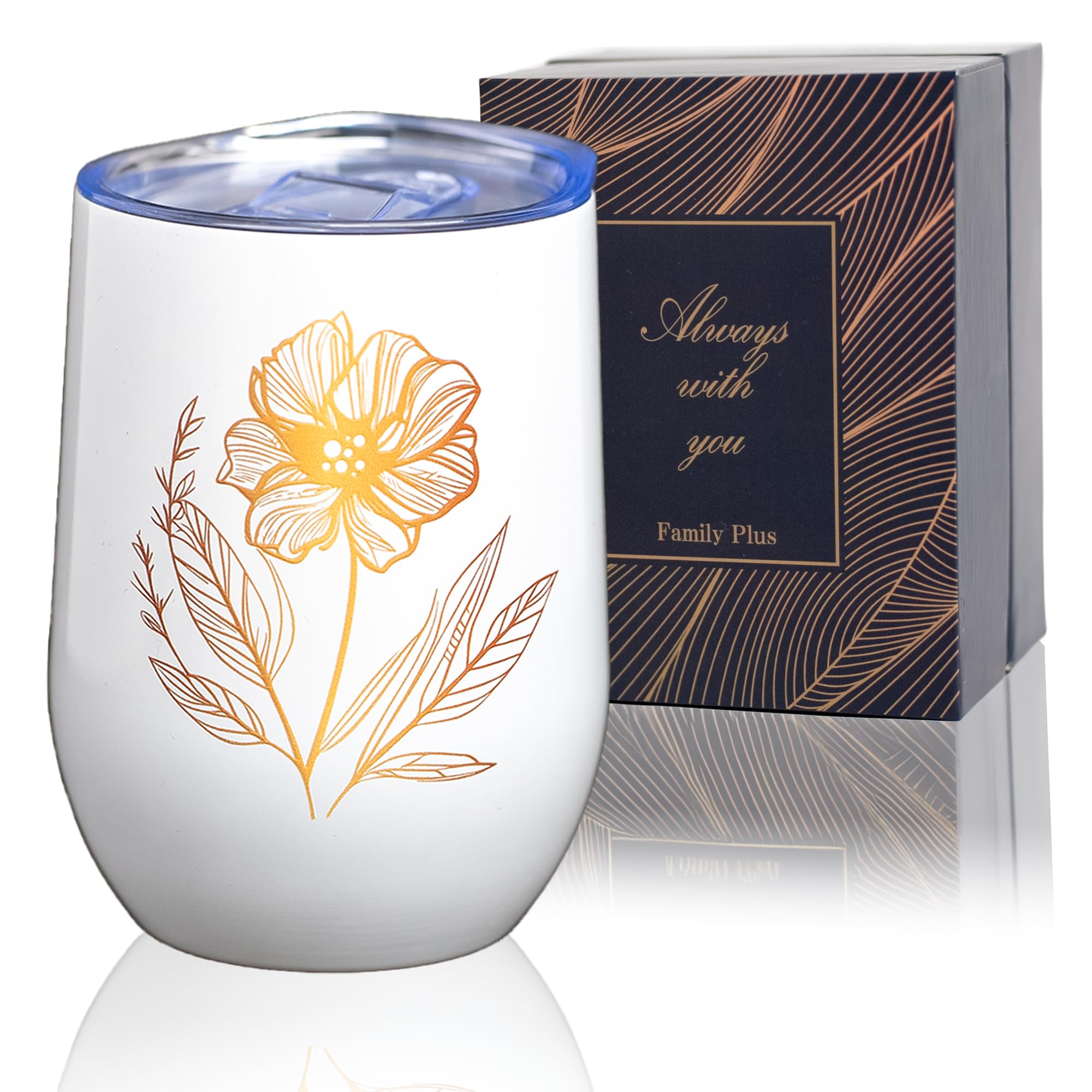 

Stainless Steel Vacuum Stylish Perfect Christmas [Family Plus] Tumbler, Insulated, Design, Gift, White, Present, Birthday, Mother s Day,