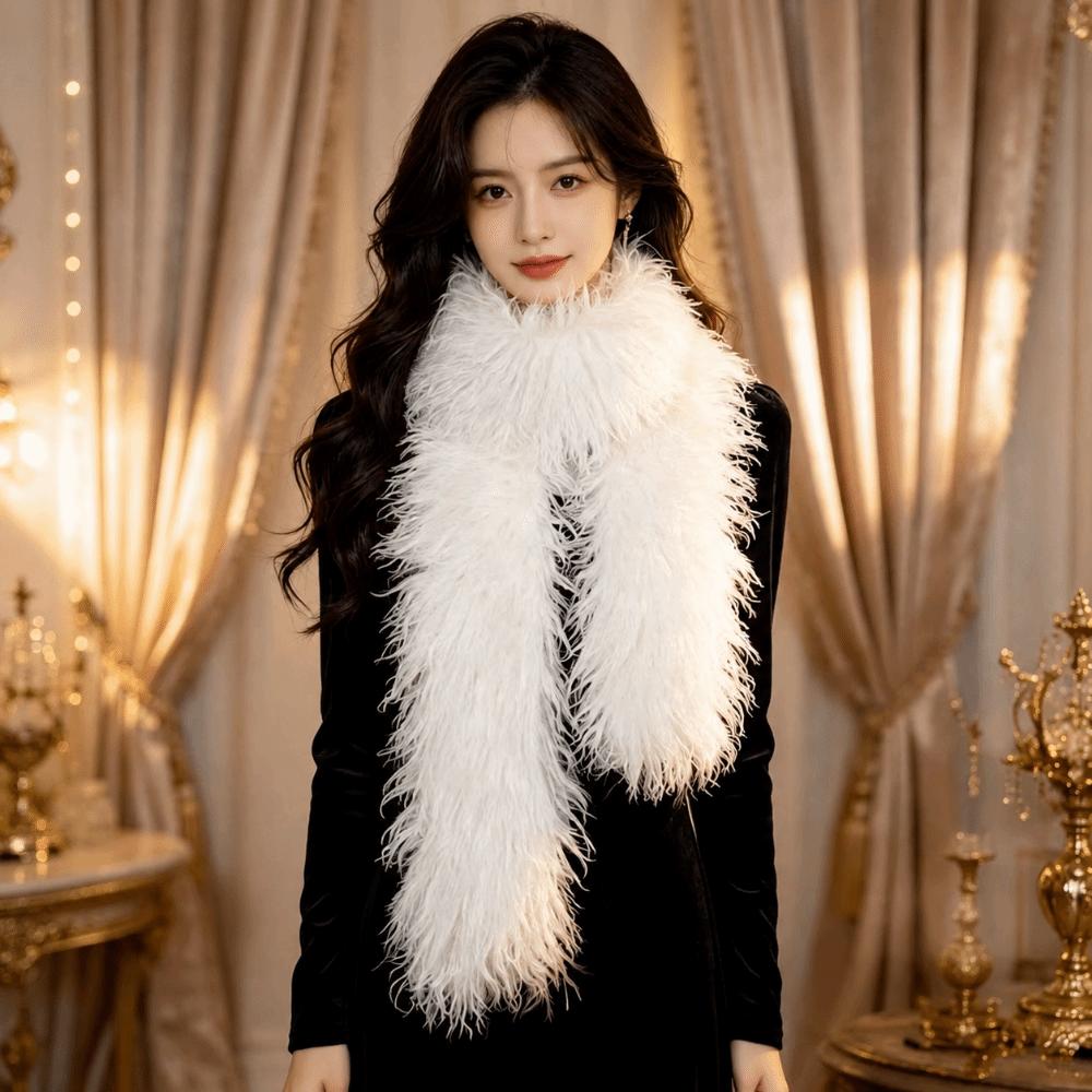 Windproof Imitation Wool Scarf Thick Fluffy Scarf Fashion Winter Scarf Winter