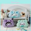 Kuromi Soft Plush Pen Holder For Girls With Storage Pouch For School Supplies