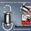 Emergency Keychain Light Rechargeable Keychain Flashlights 800 Lumens EDC COB Work Light 7 Modes for Walking Searching Hiking