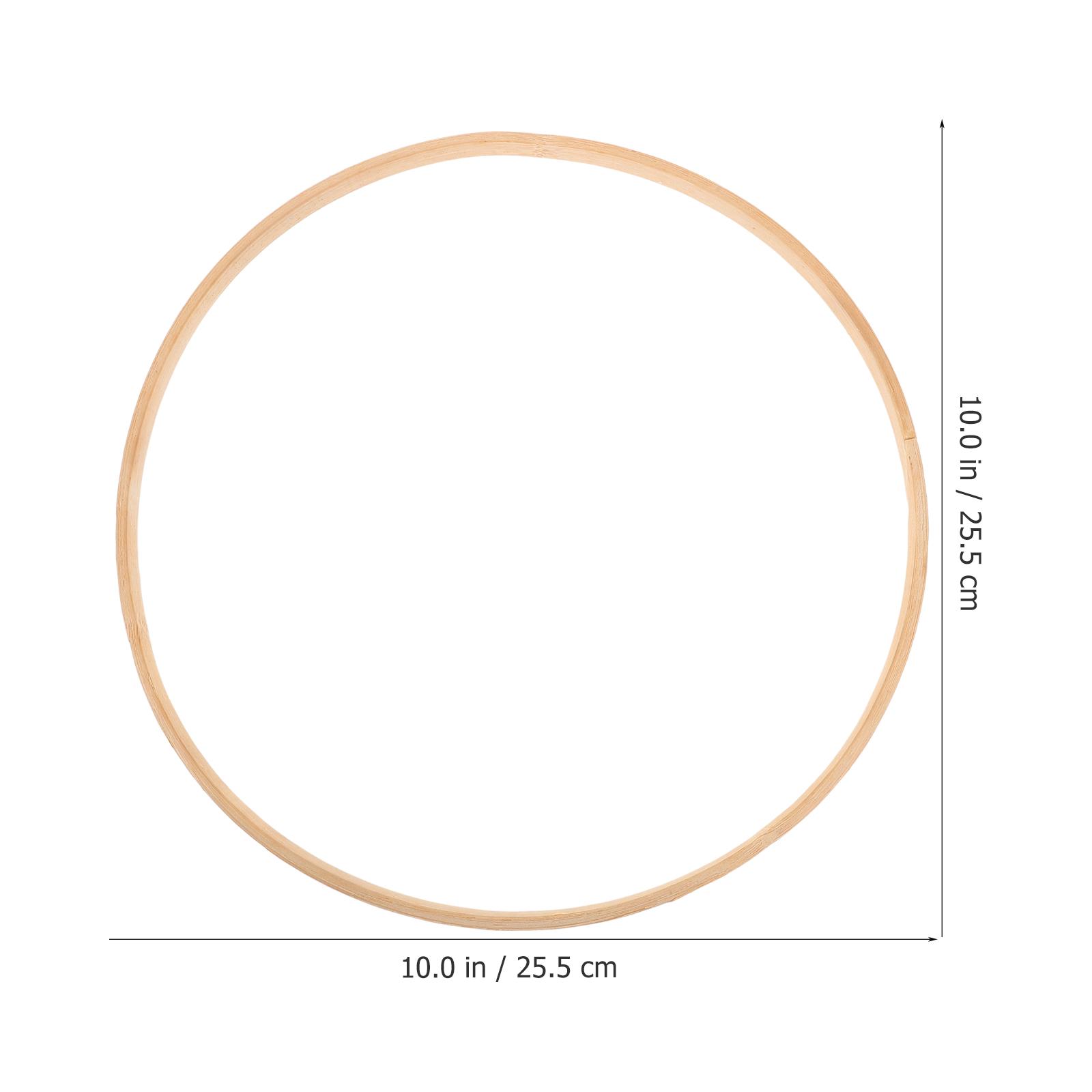 

10Pcs Dreamcatcher Ring Bamboo Craft Circle 23Cm Diameter DIY Wall Hanging Accessories for Mandala Curtain Frame Home Decor світло-жовтого кольору