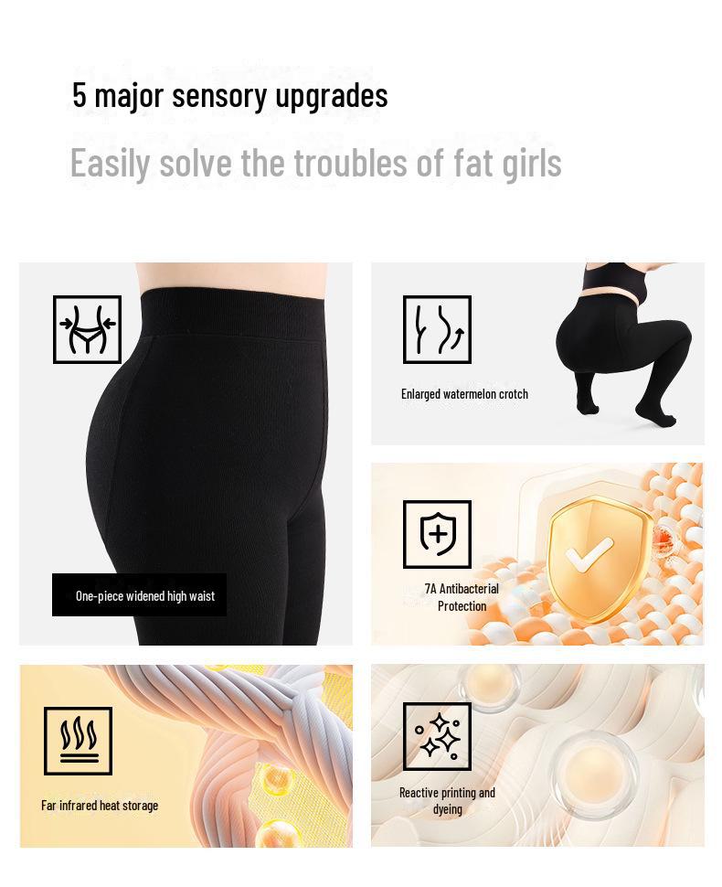 Velvet Leggings i plussstørrelse for kvinner: Tykk, varm og sklisikker for høst/vinter