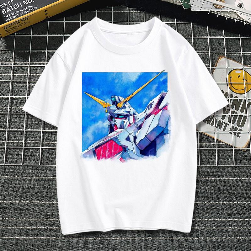 Mobile Suit Gundam Anime TShirt for Men Women Kids Classic Robot Graphic Casual Cotton Short Sleeve Streetwear Top