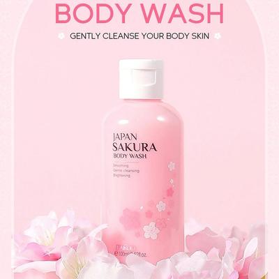 LAIKOU Sakura Body Wash Shower Gels 100ml Lotion Smooth Gentle Cleansing Moisturizing Brighten Shrink Pores Repaire Body Care