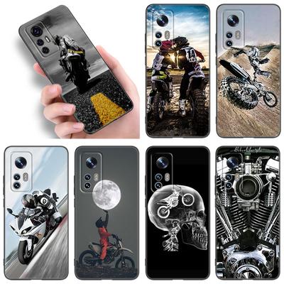 Moto Cross Motocyklové sportovní pouzdro na telefon Xiaomi Mi A2 8 9 SE Note 10 10T 11 12 Lite 9T 11T 12S 12T Pro A3 6X 12X černý kryt