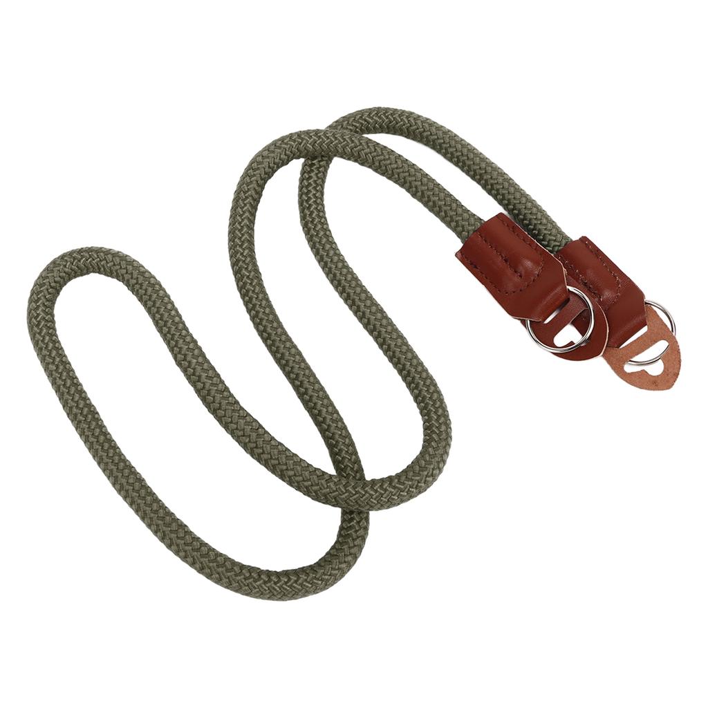 Camera Neck Shoulder Strap Portable Cowhide Nylon Soft Shoulder Belt for Digital SLR Camera OD Green