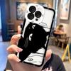 Funny Black Cartoon Cat Clear Phone Case For Infinix TECNO POVA 2 4 3 5 SMART 6 7 8 NOTE 10 11 12 30 30I 40 50 CAMON 19 20 Cover