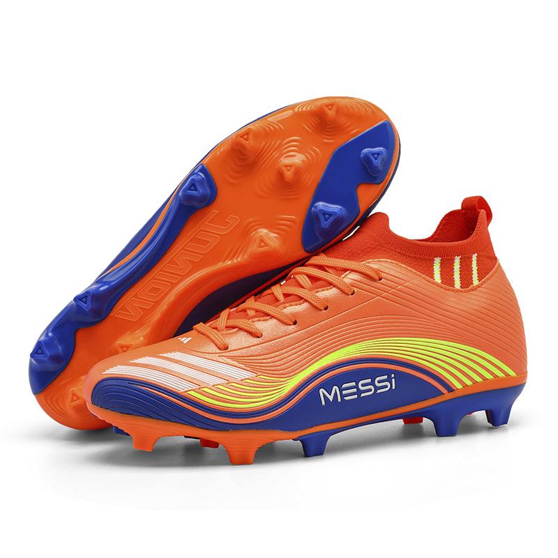 New High-Top Football Shoes Men'S Wear-Resistant Long Nails Broken Nails Adult Students Youth Game Training Sports Shoes