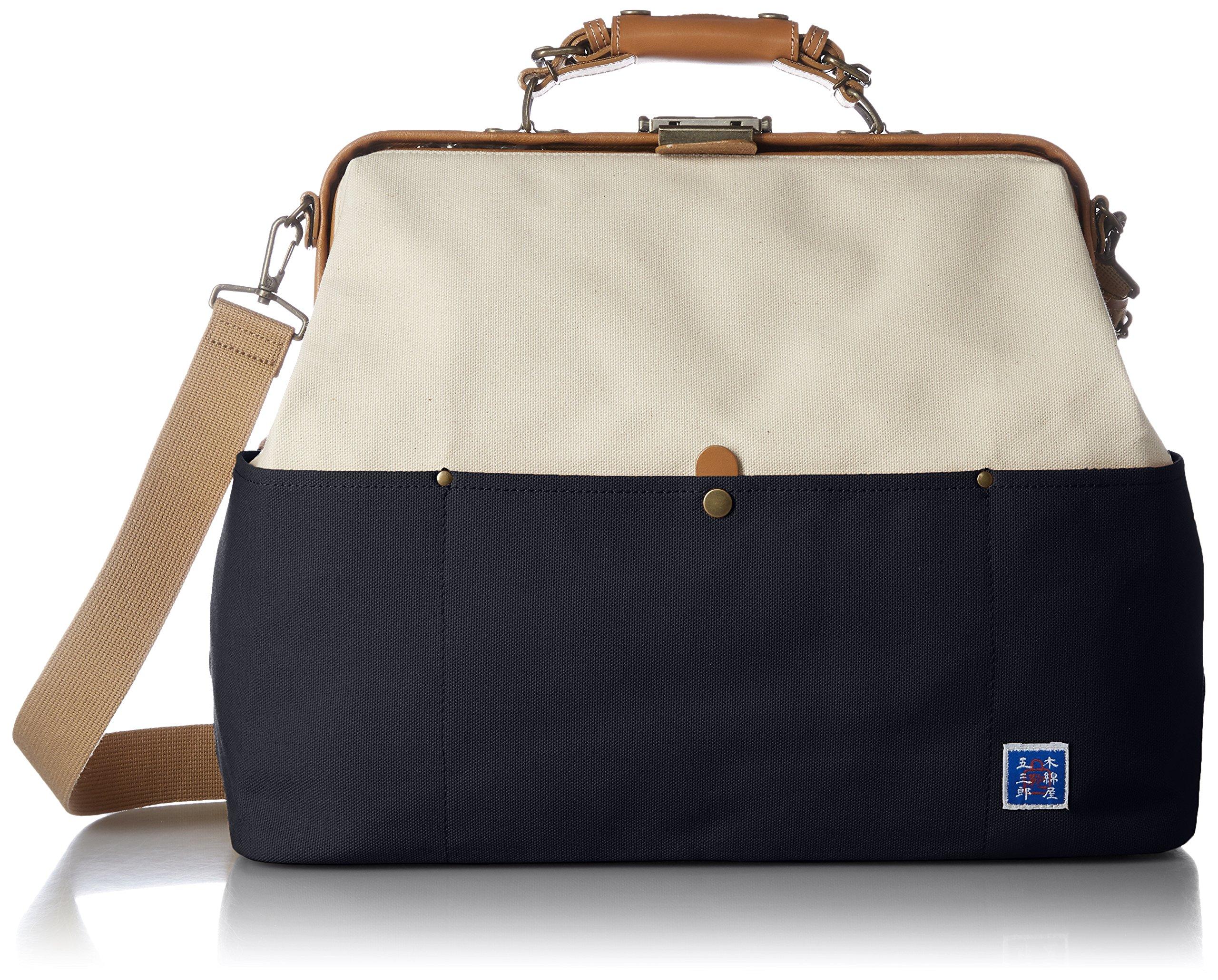 

Dulles Boston Bag Canvas Combination Momenya Gozaburo Made in Toyooka Hyogo the holy land of bags 30 cm kg Navy [Kiwada] [Kiwada] City, Prefecture,