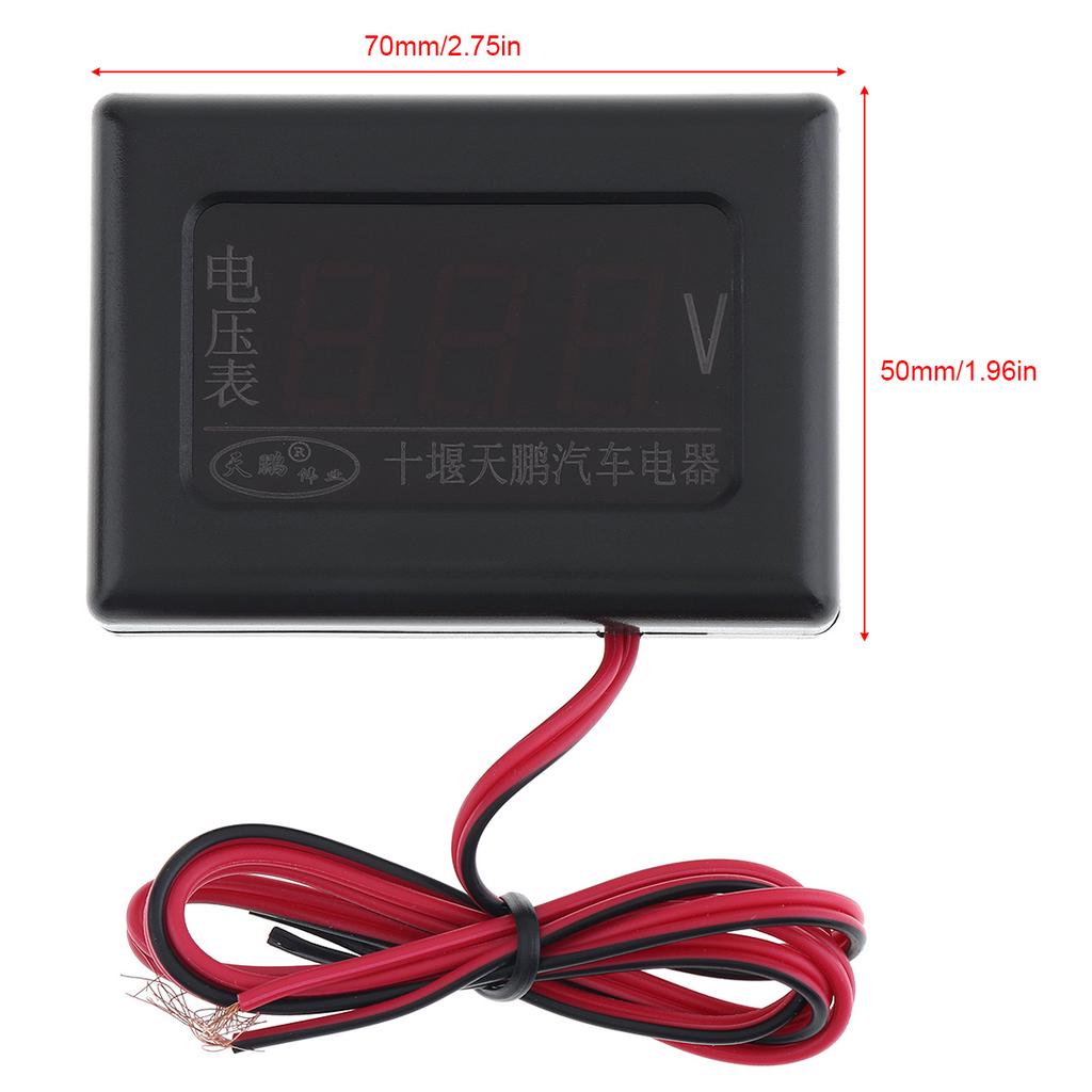 Langlebiges Universelles 12V Digitalanzeige Anti-Vibrations Auto-Voltmeter