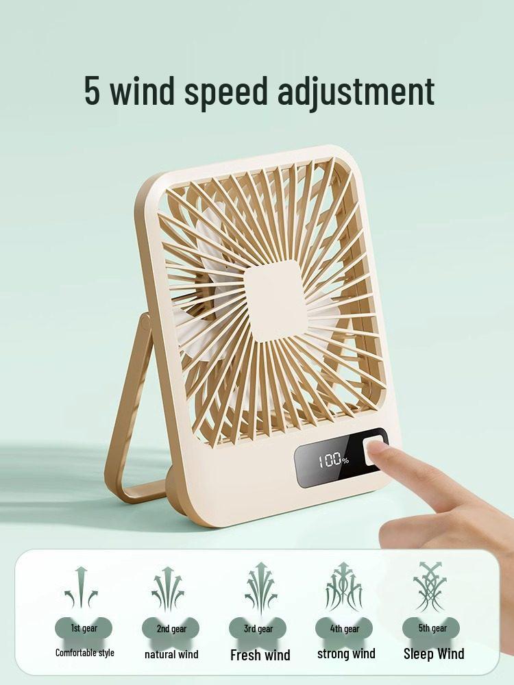 T Strong Wind Ultra-Quiet Portable Desktop Fan for Dorm and Office