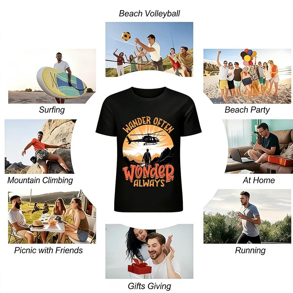 Wander Often Wonder AlwaysT Pure Cotton T-shirt